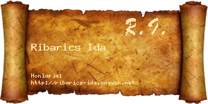Ribarics Ida névjegykártya