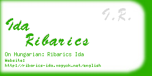 ida ribarics business card